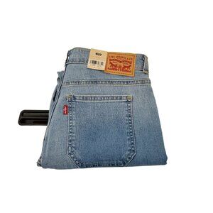 Levis Womens High-Rise Tapered Jeans Size 31x28 Recycled Denim Light Wash